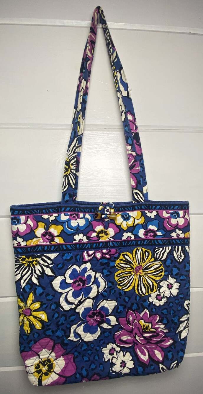 Vera Bradley African Violet Quilted Toggle Tote Bag